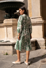 Load image into Gallery viewer, Choklate - Printed Silk Shirt Dress, Mid Length
