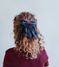 Load image into Gallery viewer, Mimi &amp; Lula- Tartan Agnes Bow Green
