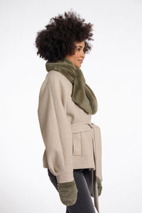 Rino & Pelle - Stip Faux Fur Scarf