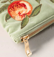 Load image into Gallery viewer, Elizabeth Scarlett Celadon Velvet Everyday Pouch
