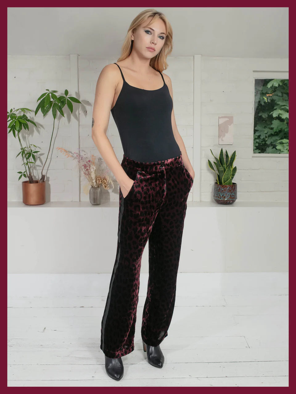 Nooki - Tori Leopard Tuxedo Pants