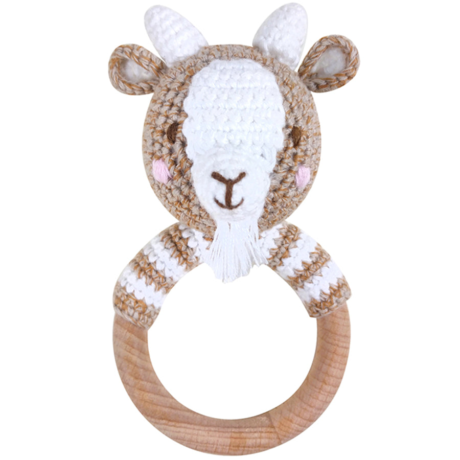 Albetta - Crochet Gaby Goat Ring Rattle