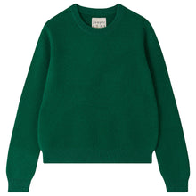 Load image into Gallery viewer, Jumper 1234 Cashmere Wool Contrast Lurex Rib Crew in Cilantro
