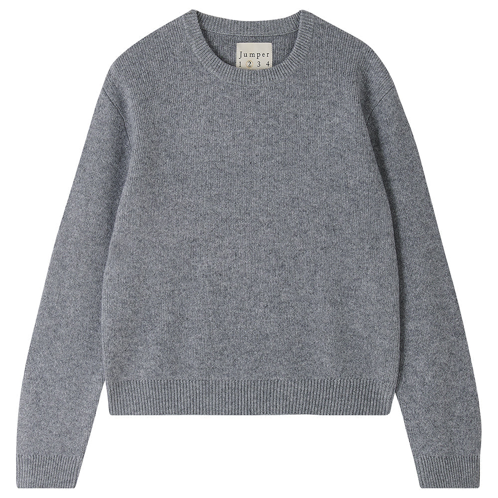 Jumper 1234 Cashmere Wool Crew Cloudy Silver