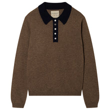 Load image into Gallery viewer, Jumper 1234 Cashmere Contrast Polo In Kilda New Navy
