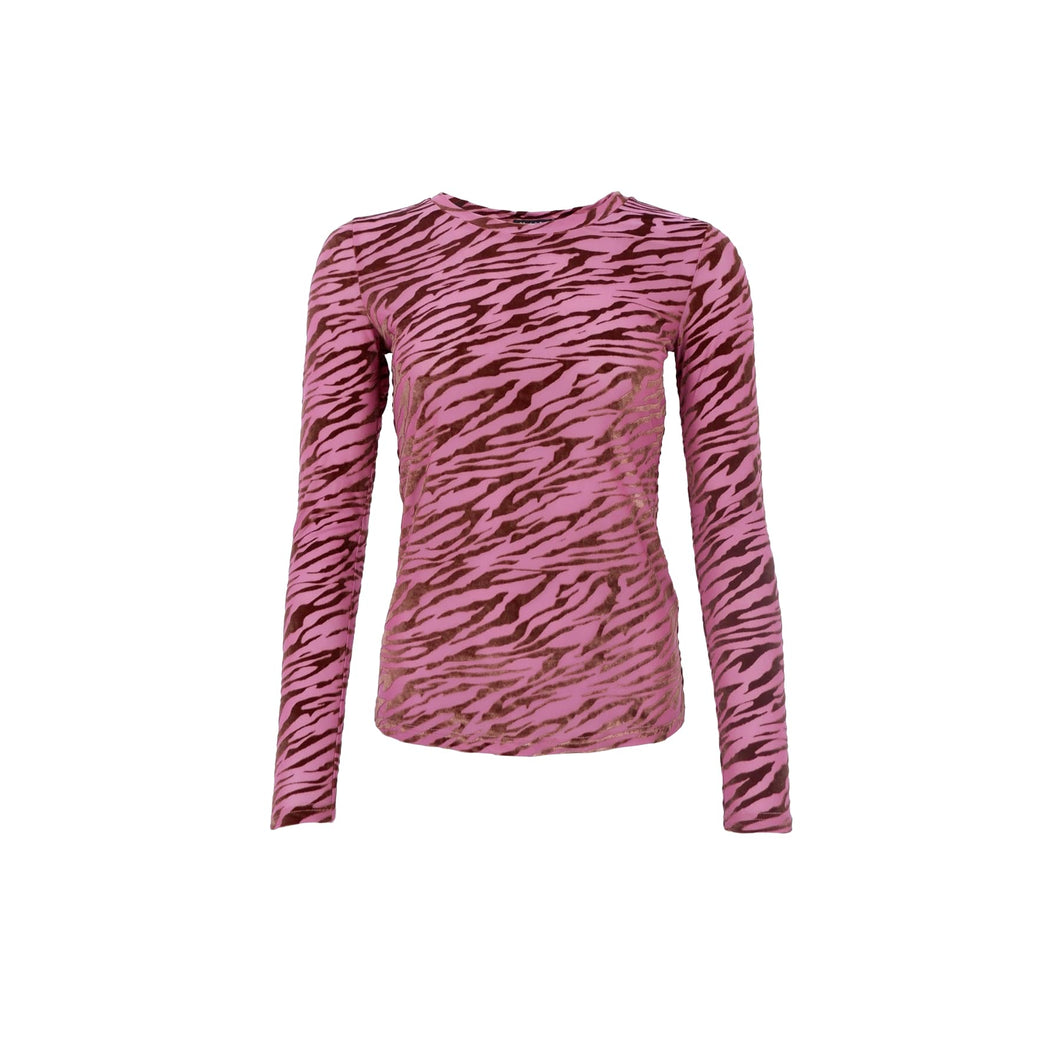 Black Colour - Zenia Mesh Blouse