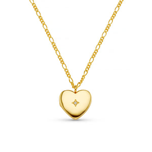 Orelia - Crystal Heart Locket Necklace