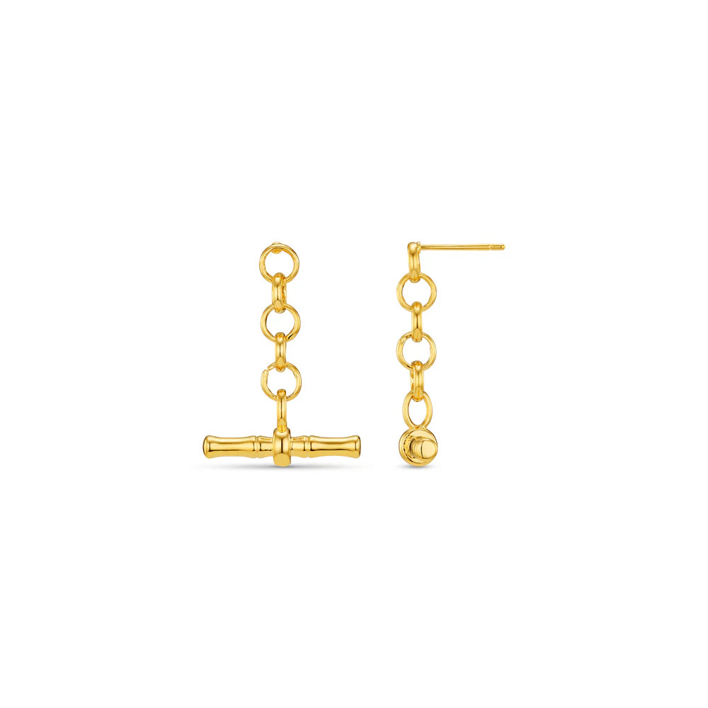 Orelia - Chain & T-bar Drop Earrings