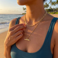 Load image into Gallery viewer, Ashiana - WATERPROOF T-bar Gold Necklace
