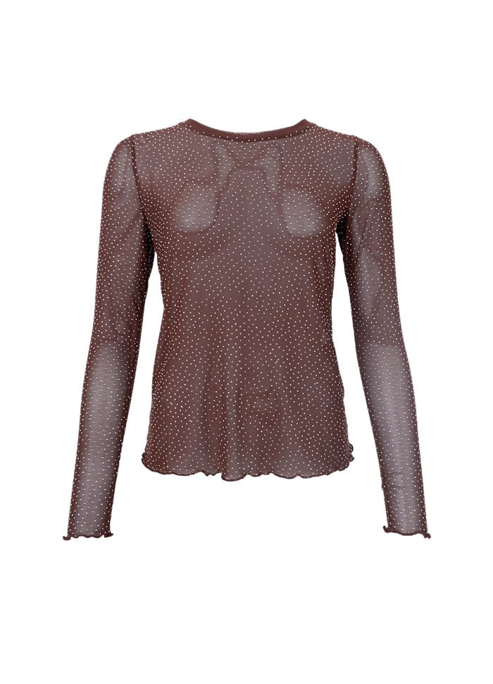 Black Colour - Alexis Tee with stones