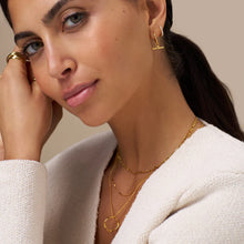 Load image into Gallery viewer, Orelia Dainty T-Bar Knot Hoop Earrings
