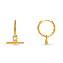 Load image into Gallery viewer, Orelia Dainty T-Bar Knot Small Hoop
