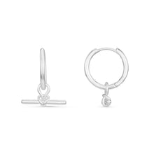 Load image into Gallery viewer, Orelia Dainty T-Bar Knot Small Hoop
