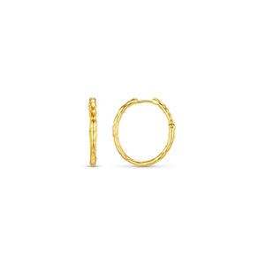 Orelia Polished Molten Oval mid Size Hoop