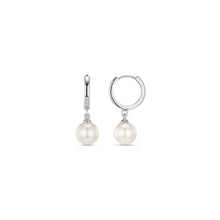 Load image into Gallery viewer, Orelia - Pearl Drop Huggie Hoop
