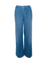 Load image into Gallery viewer, Black Colour - Nettie Box Jean Mid  Blue Wash
