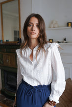 Load image into Gallery viewer, in april 1986 - White Embroidered Cotton Blouse
