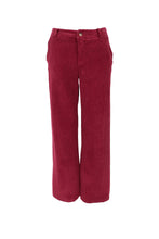 Load image into Gallery viewer, Black Colour - Cora Corduroy Box Pant Wine
