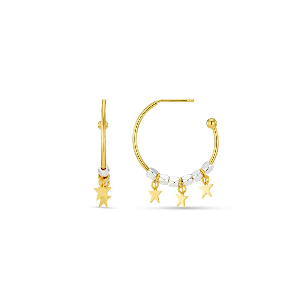 Orelia - Mixed Plate Bead abd Star Hoop