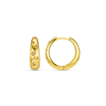 Load image into Gallery viewer, Orelia Starburst Tapered Hoop Earrings - Gold
