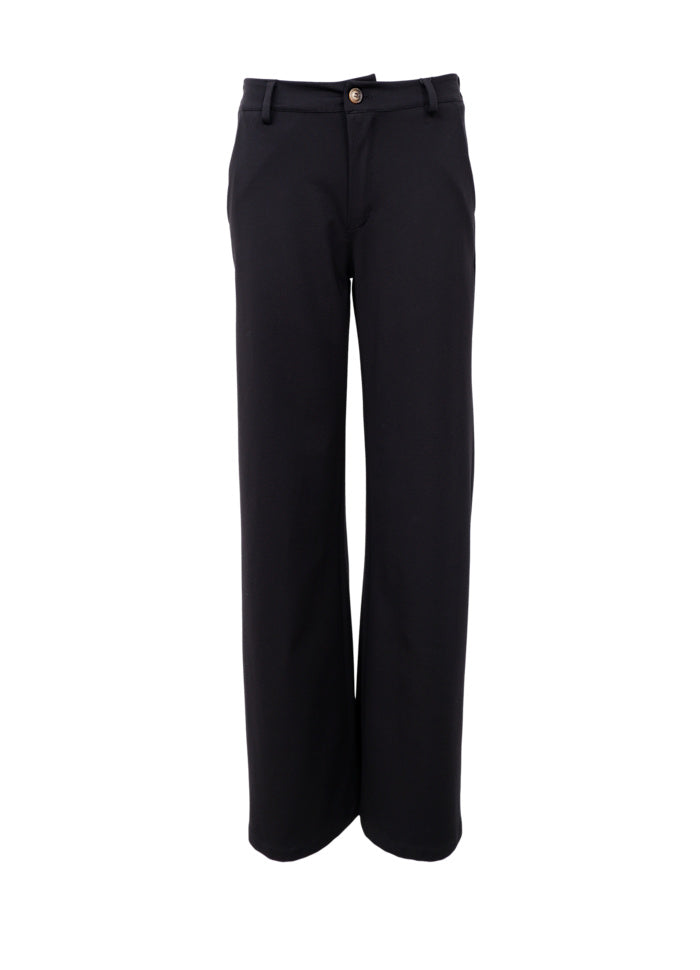 Black Colour - Davi Casual Box Pant