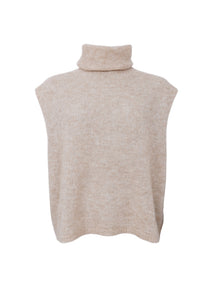 Black Colour - Dell Roll Neck Vest