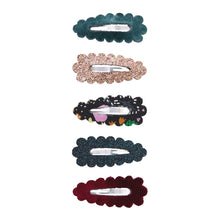 Load image into Gallery viewer, Mimi &amp; Lula - Blackberry scallop clips
