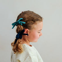 Load image into Gallery viewer, Mimi &amp; Lula- Blackberry velvet bow scrunchie
