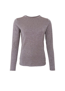 Black Colour - Lurex Long Sleeve Top