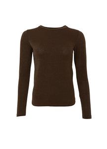 Black Colour - Lurex Long Sleeve Top