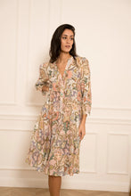 Load image into Gallery viewer, Choklate - Printed Silk Shirt Dress, Mid Length
