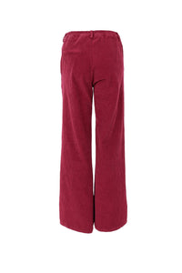 Black Colour - Cora Corduroy Box Pant Wine