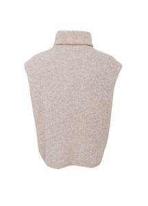 Black Colour - Dell Roll Neck Vest