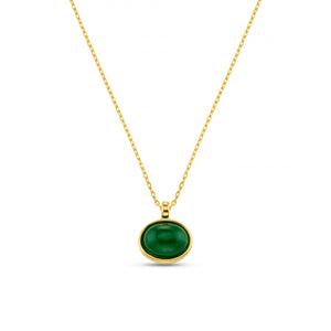 Orelia Semi-Precious Green Jade Pendant Necklace