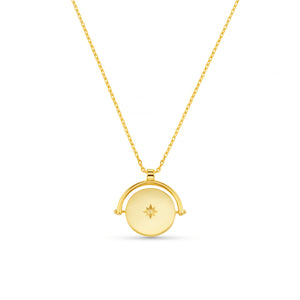 Orelia- Starburst Coin Spinner Necklace
