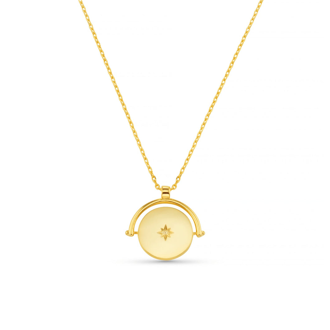 Orelia- Starburst Coin Spinner Necklace