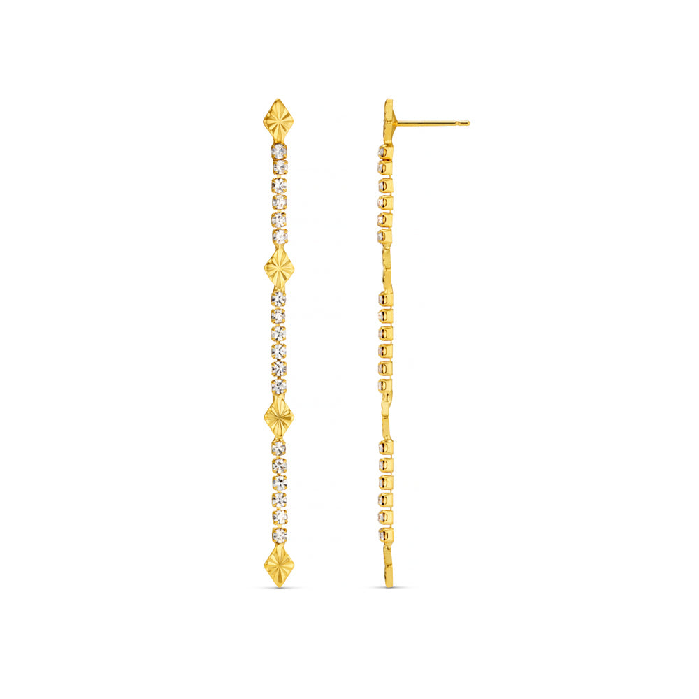 Orelia- Cupchain & Etched Detail Drop Earrings