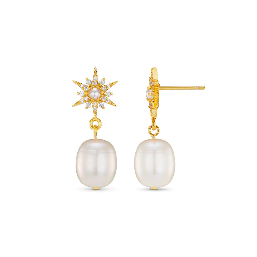 Orelia - Pave Starburst & Pearl Drop