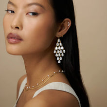 Load image into Gallery viewer, Orelia - Statement Pearl Chandelier Drop Earrings
