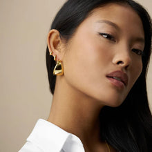 Load image into Gallery viewer, Orelia Statement Taper Metal Hoop Earrings
