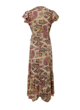 Load image into Gallery viewer, Black Colour - Luna Wrap Dress Meadow Ruby
