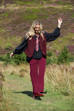 Load image into Gallery viewer, Black Colour - Cora Corduroy Box Pant Wine
