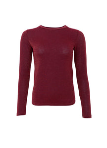 Black Colour - Lurex Long Sleeve Top