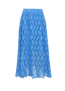 Black Colour - Freya Cut Out Lace Skirt