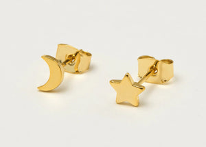 Estella Bartlett - EBE3210G Mixed Moon and Star Earrings - Gold Plated  - NP