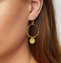 Load image into Gallery viewer, Ashiana- Small gold earring hammered coin
