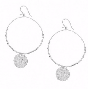 Ashiana - Dominique Silver Large Hoop Earrings