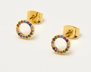 Estella Bartlett - EBE3445G Multi CZ Circle Earrings - Gold Plated - NP