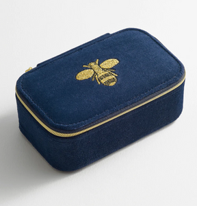 Estella Bartlett- mini jewellery box navy velvet