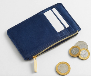 Estella Bartlett- Card purse navy velvet